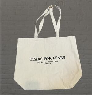 Tears for Fears Tipping Point Tour 2023 Tote Bag Part II Music Memorabilia Cream